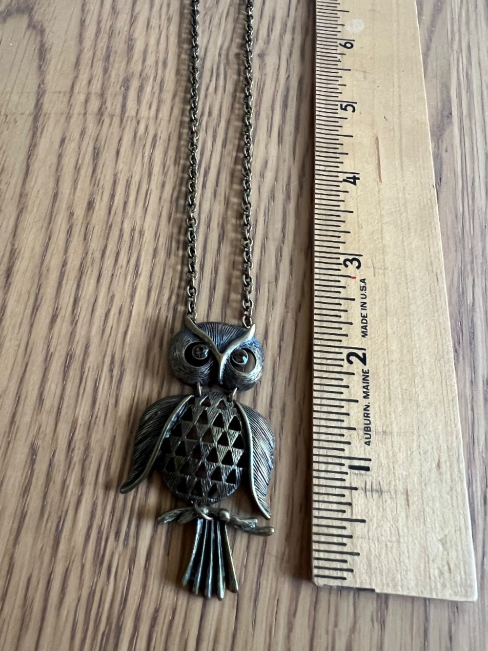 Hipster Owl Pendant Necklace - Picture 5 of 6